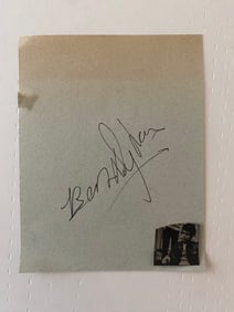 Bob Dylan autographed paper