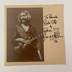 Greg Allman Autographed Duane Allman Poster