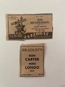 Ron Carter & Joe Henderoson Concert Ads