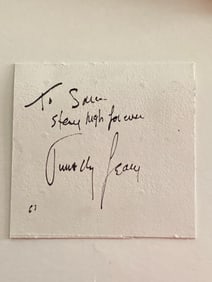 Timothy Leary Signed Note