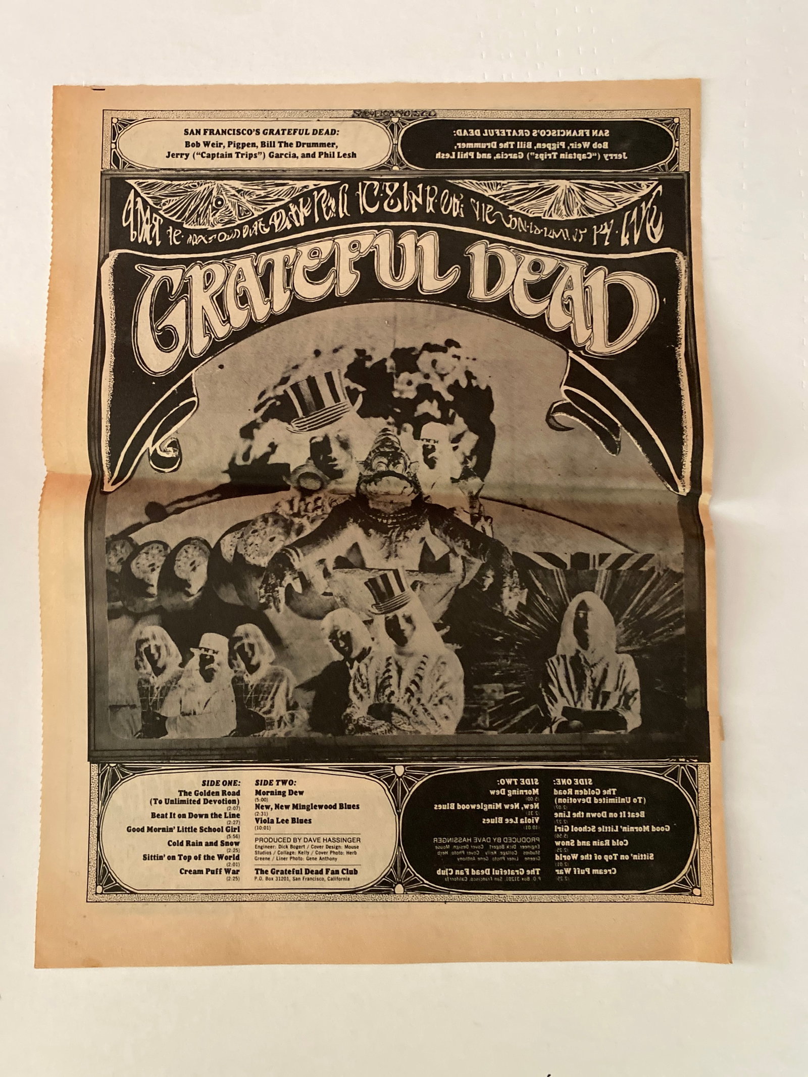 Grateful Dead & Miles Davis 1967 Golden Road Album Ad Poster (1 of 2)