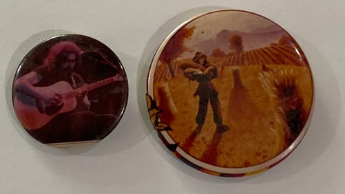 Grateful Dead 1980's Pin Back Buttons (2)