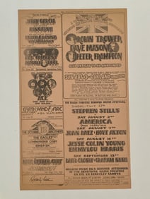Jerry Garcia Fillmore Concert Poster signed Randy Tuten