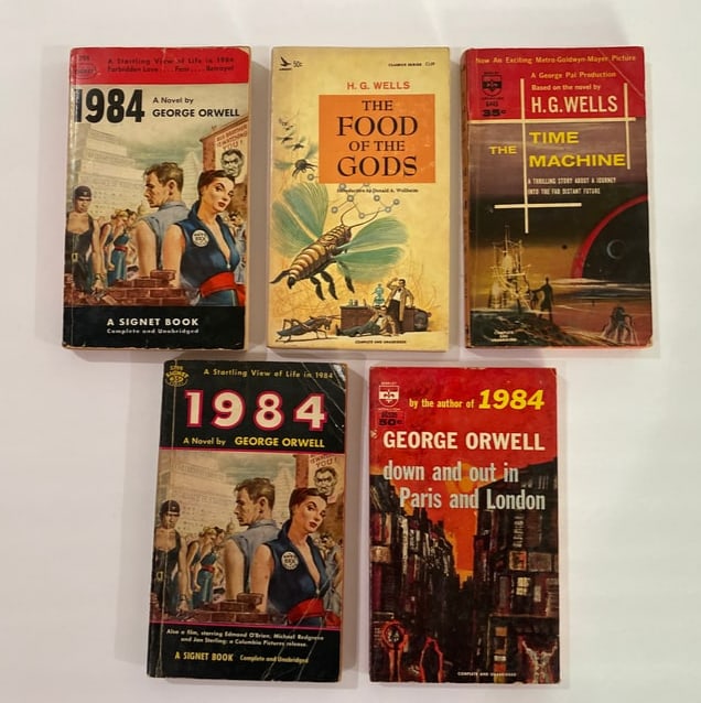 George Orwell & HG Wells Paperback Lot (5) (1 of 2)
