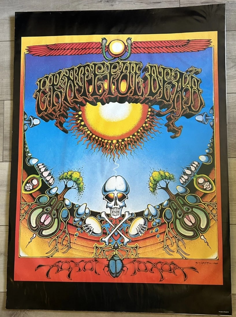 Grateful Dead 1969 Rick Griffin Poster London 2nd Printing (1 of 1)