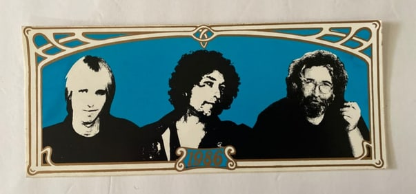 Grateful Dead 1986 Concert Fan Art Bumper Sticker