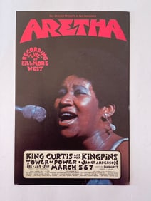 Aretha Franklin 1971 Fillmore Concert Handbill