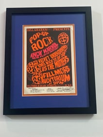 Andy Warhol Velvet Underground Fillmore Handbill signed Wes Wilson