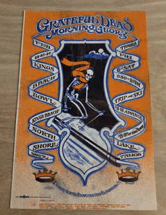 Grateful Dead 1968 Moring Glory Concert Handbill 1st Printing: This original 1968 Grateful Dead "Morning Glory" concert handbill is a vibrant relic from the heart of San Francisco’s psychedelic music scene. A 1st printing, this authentic piece promotes a legend