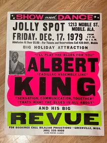 Albert King 1979 Jolly Spot Concert Poster 1st Printing