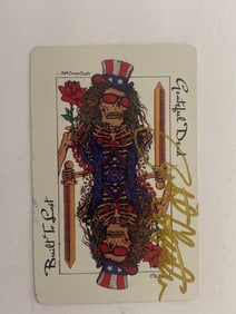 Robert Hunter signed Grateful Dead Playing Card