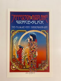 Jefferson Airplane Fillmore Concert Poster signed by David Byrd