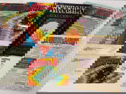 Grateful Dead Merchandise Catalogs: Classic Grateful Dead merchandise catalogs, showcasing vintage shirts, patches, and tour gear from the height of their popularity. Each issue offers a glimpse into the evolution of Deadhead fashion an