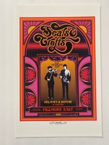 Seals & Crofts Fillmore Concert Poster signed by David Byrd