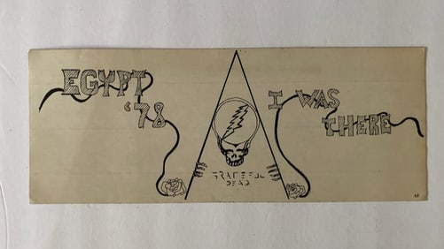 Grateful Dead 1978 Egypt Concert Bumper Sticker