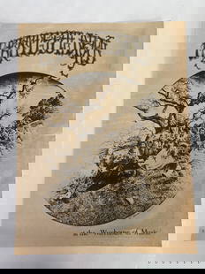Grateful Dead 1969 Promo Ad Poster: A scarce 1969 promotional ad poster for the Grateful Dead, this piece pulses with the spirit of San Francisco’s psychedelic era. The bold graphics and hand-drawn aesthetic echo the Dead’s free-for