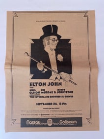 Elton John 1973 Concert Poster
