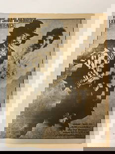 Jimi Hendrix 1969 Oakland Concert Ad Poster: This original 1969 Oakland concert ad poster for Jimi Hendrix captures the electric anticipation of one of rock’s most legendary live performers. Featuring psychedelic fonts and period design, the a