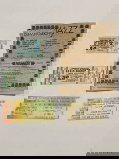 Concert Ticket Lot: Lot of vintage concert tickets from a range of iconic rock and roll events, possibly including major acts of the '70s–'90s. Each stub holds history and echoes of unforgettable live experiences. Perf