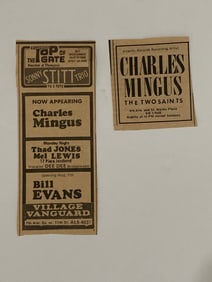 Charles Migus & Bill Evans 1967 Concert Ads