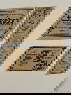 Vintage Rock & Roll Concert Ads: James Gang. 4.25x3.75Springsteen. 4x2.5Hot Tuna 7.5x2