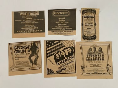 1967 San Francisco Concert Promo Ad Lot
