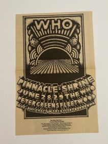 The Who Pinnacle-Shrine Concert Ad Poster