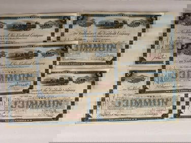 The Baltimore Ohio Railroad Company Vintage Stock Certificates (5)