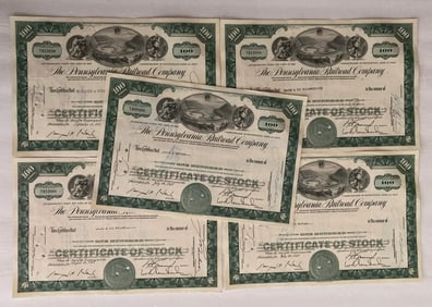 The Pennsylvania Railroad Company Vintage Stock Certificate (5)