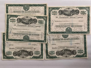 The Pennsylvania Railroad Company Vintage Stock Certificate (5)