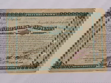 Norfolk Western Railroad Company Vintage Stock Certificate