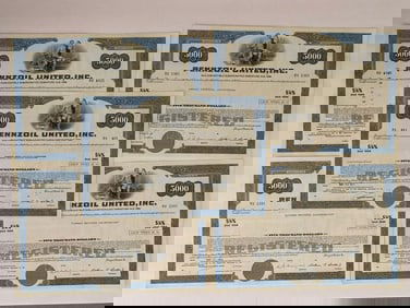 Pennzoil United Inc Vintage Stock Certificate (5)