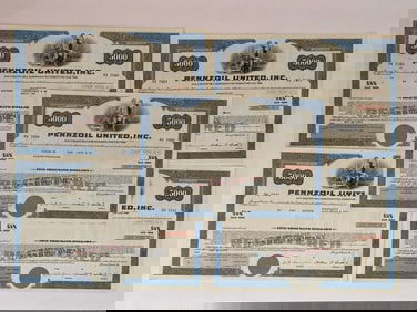 Pennzoil United Inc Vintage Stock Certificate (5)