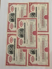 Erie Lackawanna Railroad Company Vintage Stock Certificates (5)