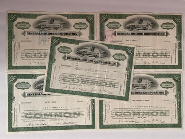 General Motors Corporation Vintage Stock Certificate (5)