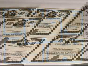Studebaker-Packard Vintage Stock Certificates (5)