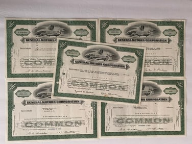 General Motors Corporation Vintage Stock Certificate (5)