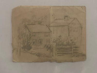 Adolf Hitler Original Drawing Signed