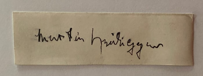 Martin Heidegger Cut Signature