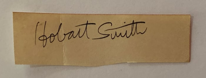Hobart Smith Cut Signature