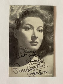 Greer Carson Autographed Photo
