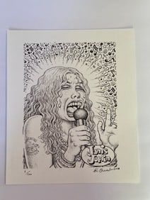 Robert Crumb Signed Janis Joplin Art Print