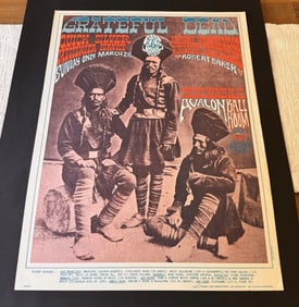Grateful Dead 1967 Avalon Ballroom Concert Poster 1st Printing