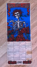 Grateful Dead Authentic 1987 Fabric Wall Calandar
