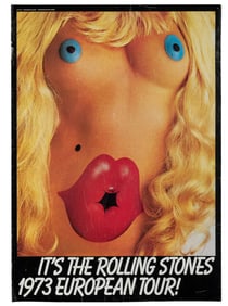 Rolling Stones 1973 European Tour Poster 1st Printing