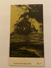 Jethro Tull 1970 David Singer Fillmore Concert ticket 1st Printing