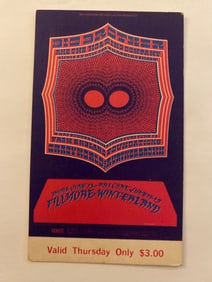 Big Brother 1967 Winterland Concert Ticket 1st Printing