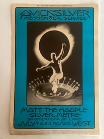 Quicksilver Messenger Service David Singer Fillmore Concert Poster 1st Printing