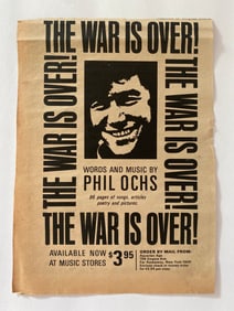 Phil Ochs 1969 The War Is Over Ad Poster