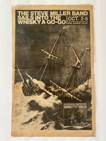 Steve Miller Band 1968 Whisky 'A Go Go Ad Poster